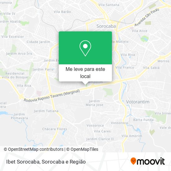 Ibet Sorocaba mapa