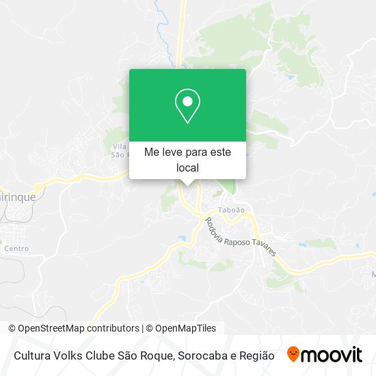 Cultura Volks Clube São Roque mapa