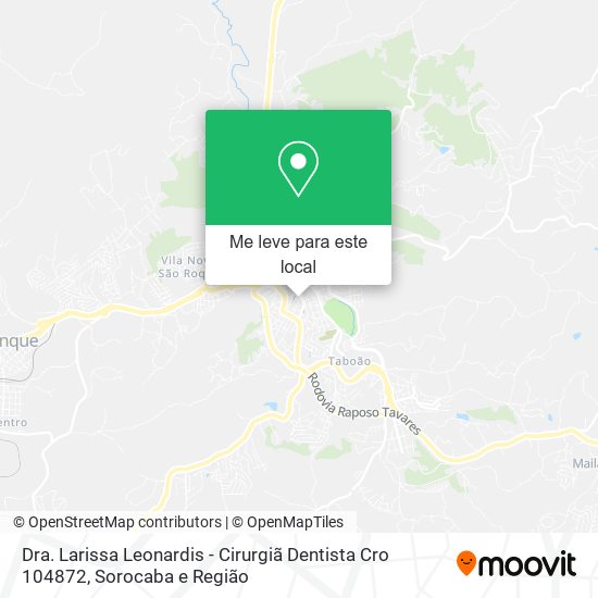 Dra. Larissa Leonardis - Cirurgiã Dentista Cro 104872 mapa