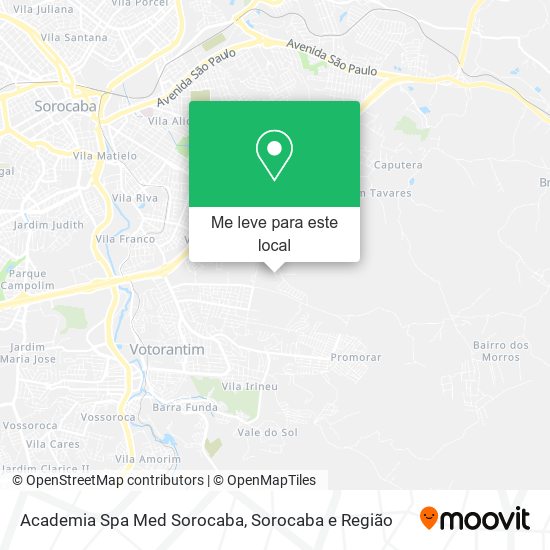 Academia Spa Med Sorocaba mapa