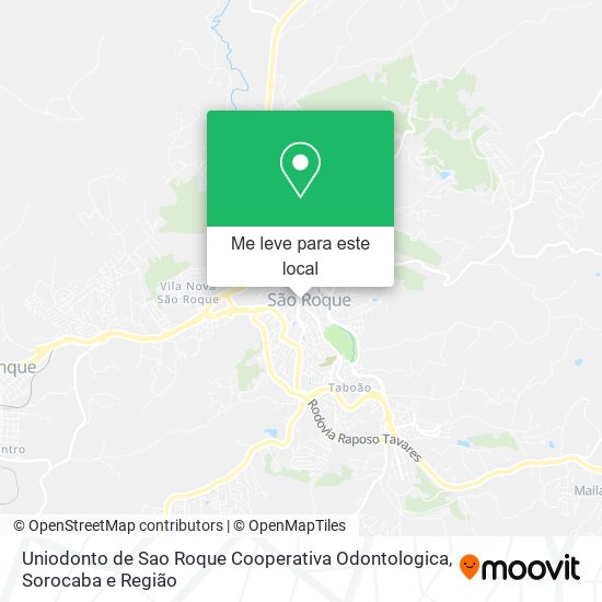 Uniodonto de Sao Roque Cooperativa Odontologica mapa