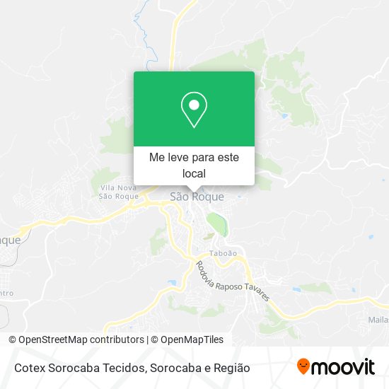 Cotex Sorocaba Tecidos mapa