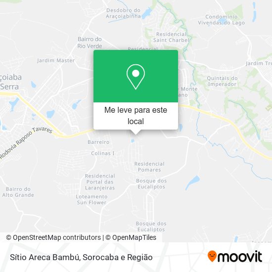 Sítio Areca Bambú mapa