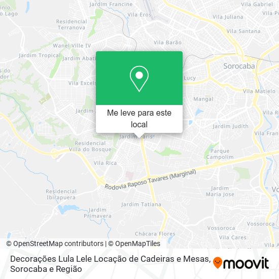 Decorações Lula Lele Locação de Cadeiras e Mesas mapa