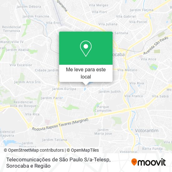 Telecomunicações de São Paulo S / a-Telesp mapa