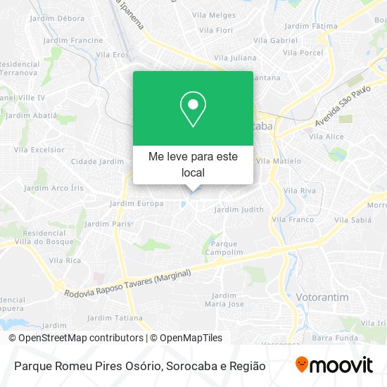Parque Romeu Pires Osório mapa