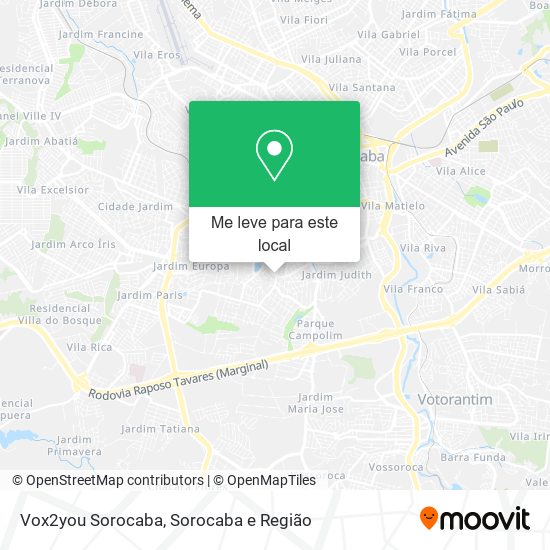 Vox2you Sorocaba mapa