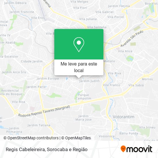 Regis Cabeleireira mapa