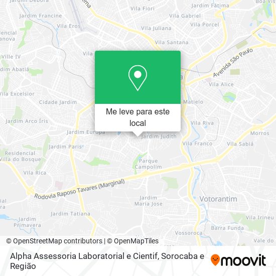 Alpha Assessoria Laboratorial e Cientif mapa