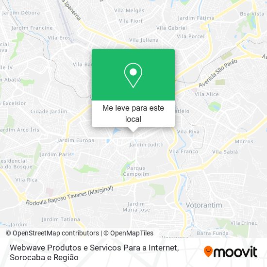 Webwave Produtos e Servicos Para a Internet mapa