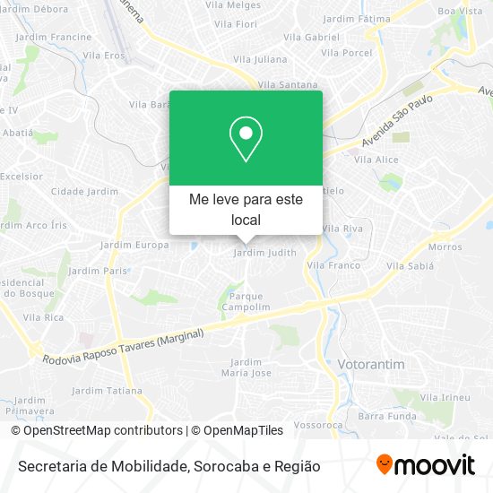 Secretaria de Mobilidade mapa