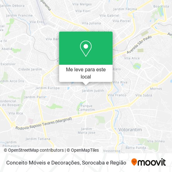 Conceito Móveis e Decorações mapa