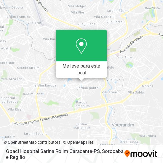 Gpaci Hospital Sarina Rolim Caracante-PS mapa