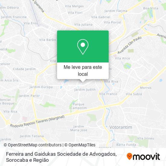 Ferreira and Gaidukas Sociedade de Advogados mapa