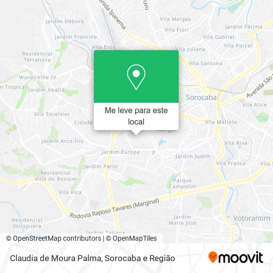 Claudia de Moura Palma mapa