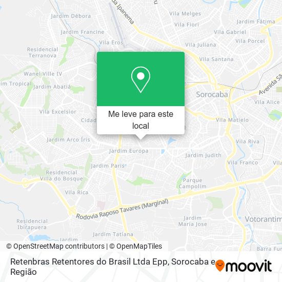 Retenbras Retentores do Brasil Ltda Epp mapa