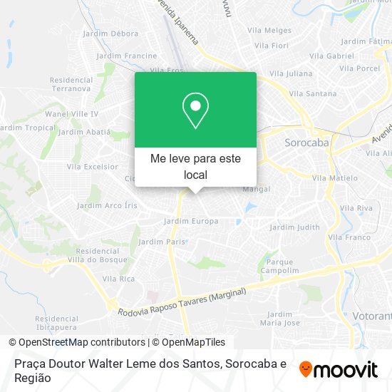 Praça Doutor Walter Leme dos Santos mapa