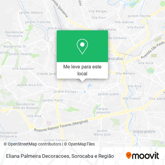 Eliana Palmeira Decoracoes mapa