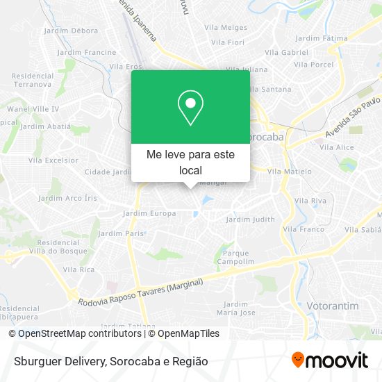 Sburguer Delivery mapa