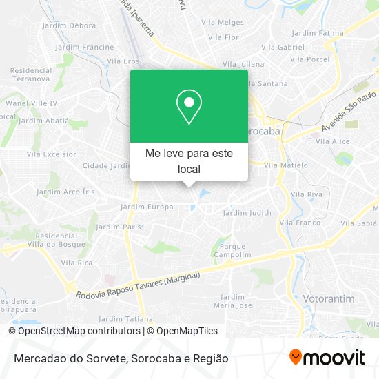 Mercadao do Sorvete mapa