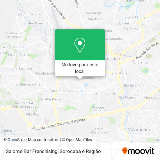 Salome Bar Franchising mapa