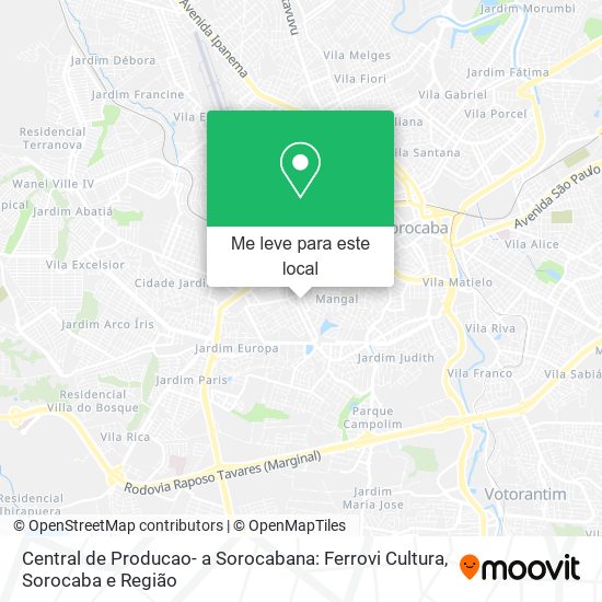 Central de Producao- a Sorocabana: Ferrovi Cultura mapa