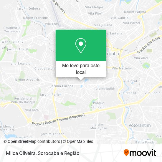 Milca Oliveira mapa