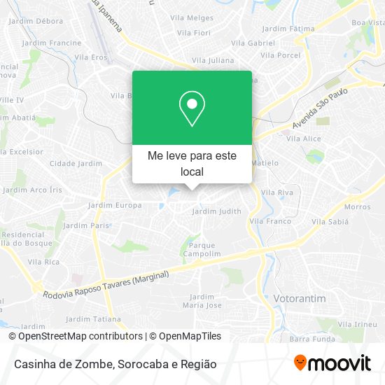 Casinha de Zombe mapa