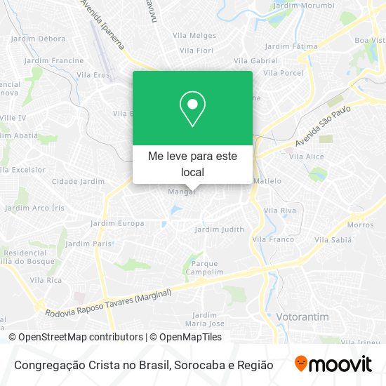 Congregação Crista no Brasil mapa