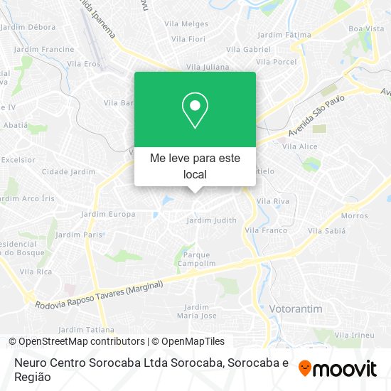 Neuro Centro Sorocaba Ltda Sorocaba mapa