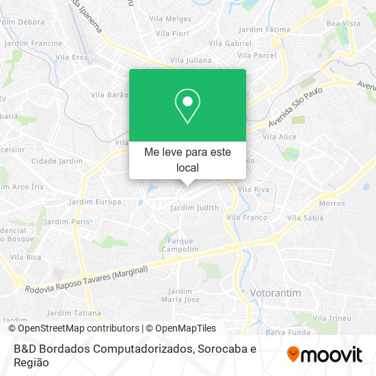 B&D Bordados Computadorizados mapa