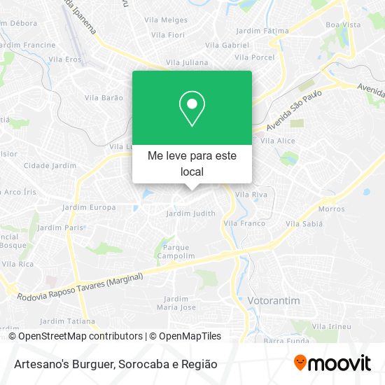 Artesano's Burguer mapa