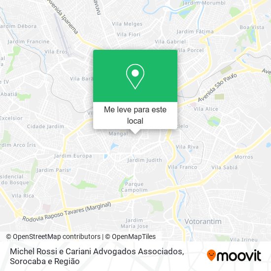 Michel Rossi e Cariani Advogados Associados mapa