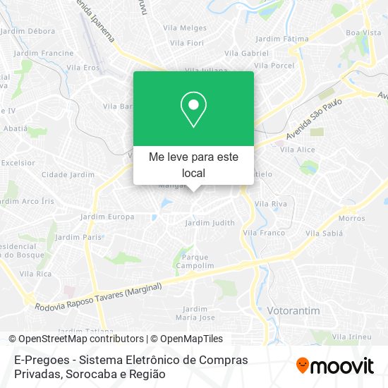 E-Pregoes - Sistema Eletrônico de Compras Privadas mapa