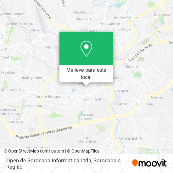 Open de Sorocaba Informática Ltda mapa