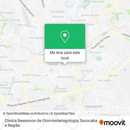 Clinica Swensson de Otorrinolaringologia mapa