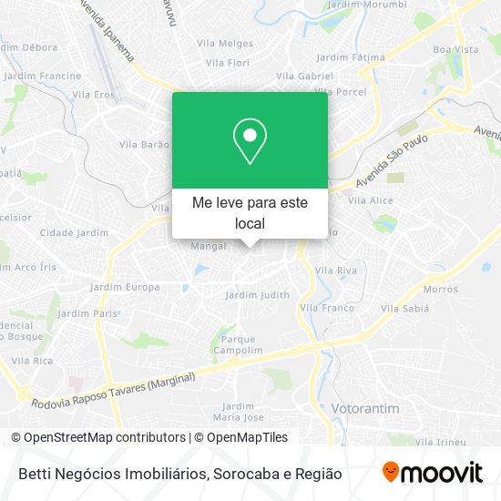 Betti Negócios Imobiliários mapa