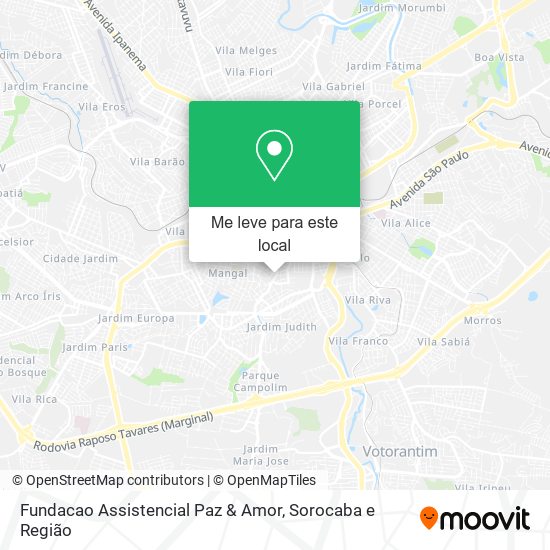 Fundacao Assistencial Paz & Amor mapa