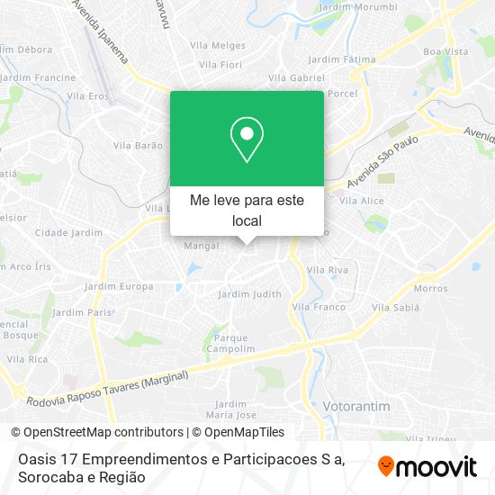 Oasis 17 Empreendimentos e Participacoes S a mapa