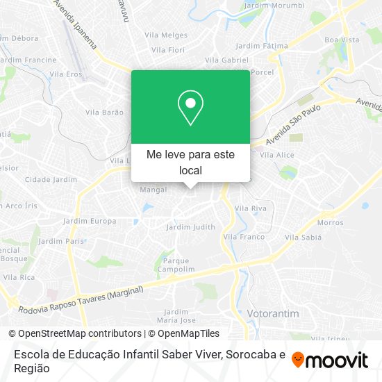 Escola de Educação Infantil Saber Viver mapa