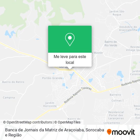 Banca de Jornais da Matriz de Araçoiaba mapa