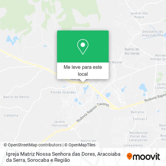 Igreja Matriz Nossa Senhora das Dores, Aracoiaba da Serra mapa