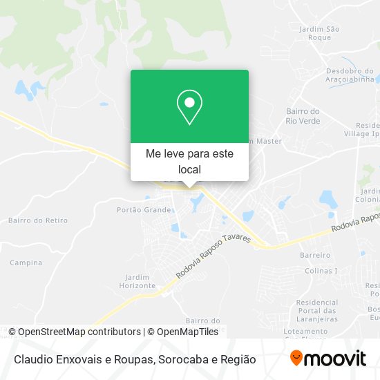 Claudio Enxovais e Roupas mapa