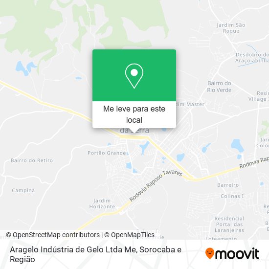 Aragelo Indústria de Gelo Ltda Me mapa