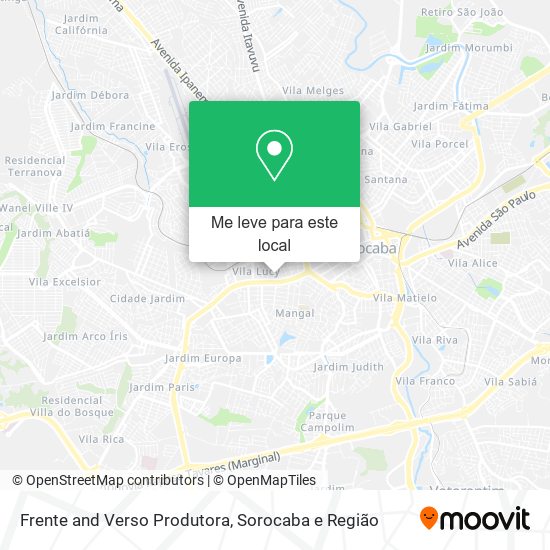 Frente and Verso Produtora mapa