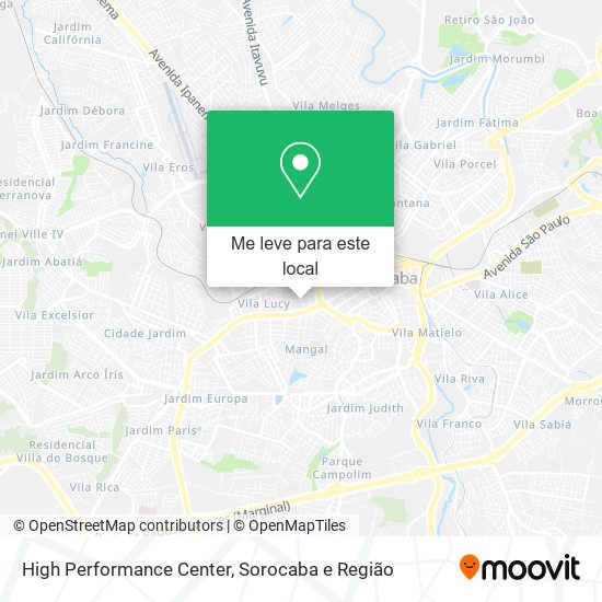 High Performance Center mapa