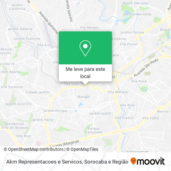 Akm Representacoes e Servicos mapa