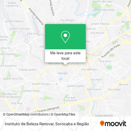 Instituto de Beleza Renovar mapa