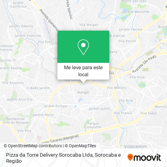 Pizza da Torre Delivery Sorocaba Ltda mapa