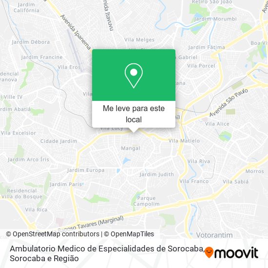 Ambulatorio Medico de Especialidades de Sorocaba mapa
